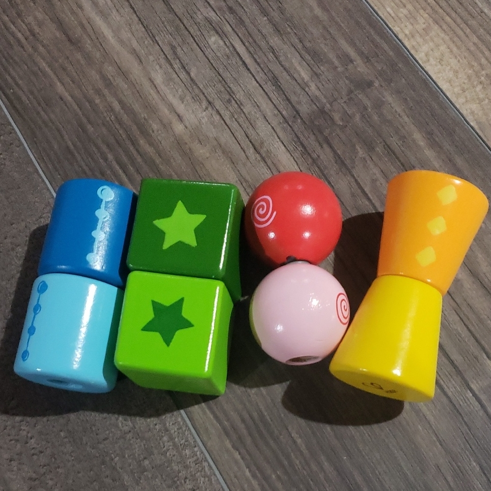 Hape Twist And Turnables Wooden Toy Block Set